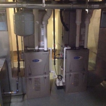 Two Carrier Performance Series Gas Furnaces Installation